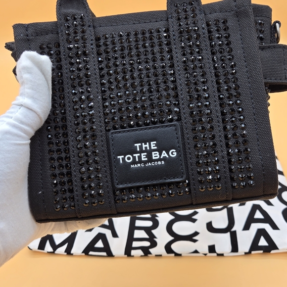 Marc Jacobs Handbags - Marc Jacobs Black Rhinstone Mini Tote Bag - Sold Out!!